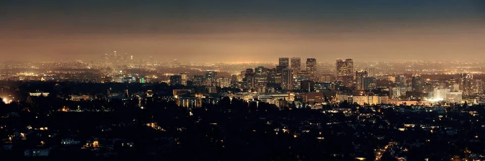Los Angeles at night Stock Photos