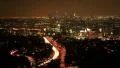 Los Angeles Night View 72 Timelapse Traffic Hollywood overlook HD Footage