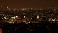 Los Angeles Night View 78 Tilt Up Timelapse Traffic Hollywood overlook HD Footage