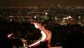 Los Angeles Night View Time Lapse Traffic Hollywood Bowl Overlook 4k or 4k+ Resolution