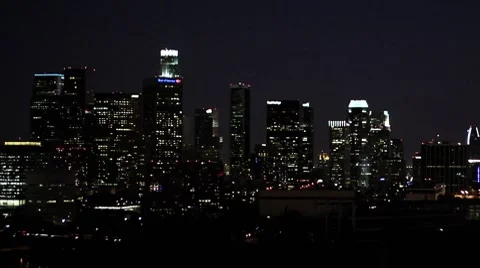 Los Angeles skyline 101 Video stock 8606966