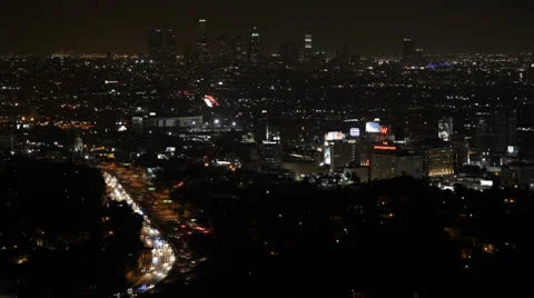 Los Angeles Skyline, Aerial View California Skyscrapers Tourism Travel Traveling Video stock 23303653