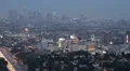 Los Angeles Skyline, Aerial View, Hollywood by dusk, California, USA, Highway HD Footage