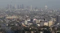 Los Angeles Skyline, Aerial View, California, town houses cars travel sunny day HD Footage
