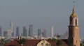 Los Angeles Skyline, Aerial View Hollywood California USA, American Church Cross HD Footage