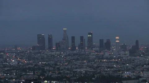 Los angeles skyline Stock Footage 417892
