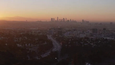 Los Angeles Skyline Stock Footage 129406307