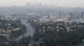 Los Angeles Skyline, Hollywood by day, Highway, construction, road, LA cityscape HD Footage