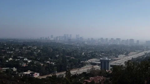 Los Angeles Skyline Timelapse Stock Footage