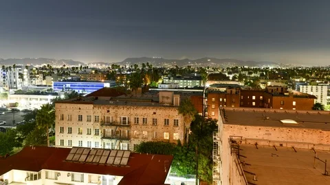 Los Angeles Skyline Timelapse Stock Footage 123327938