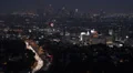 Los Angeles Skyline Traffic Hollywood Night Highway Aerial Freeway Rush Hour USA HD Footage