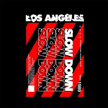 Los angeles slow down simple vintage Stock Illustration