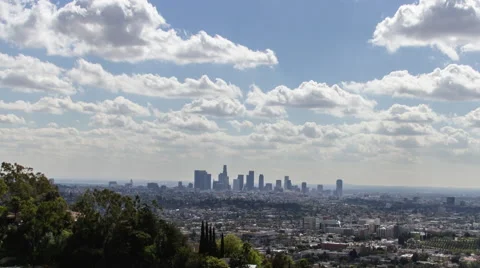 Los Angeles Sunny Day Clouds Timelapse UHD 4k Stock Footage