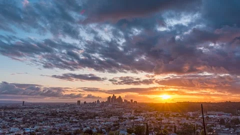 Los Angeles Sunset Stock Footage 296437510
