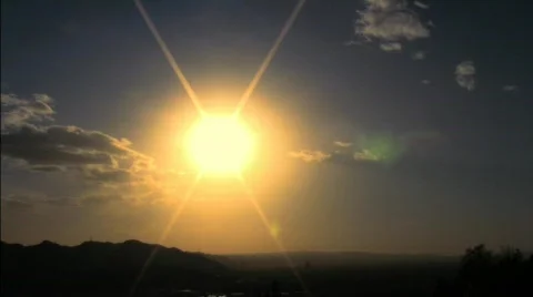 Los Angeles Sunset Time Lapse Less Cloudy Stock Footage