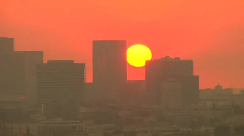 Los Angeles Sunset Timelapse Stock Footage 34513011