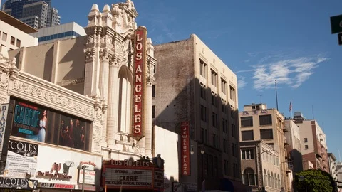 Los Angeles Theatre Downtown Timelapse Stock Footage