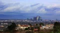 Los Angeles Timelapse 55 Stormy Sunset Clouds above downtown HD Footage