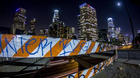 Los Angeles Timelapse Video stock 84076287