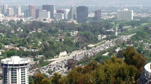 Los Angeles Traffic Video stock 459953