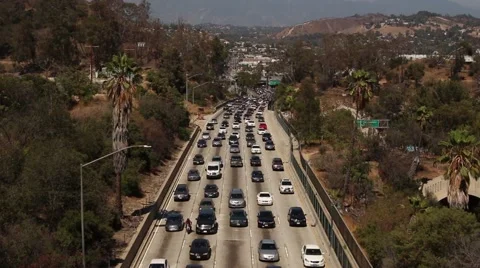 Los Angeles Traffic Stock-Footage 67638994