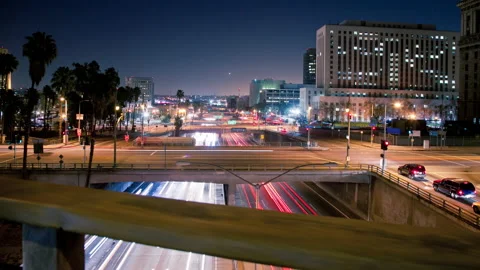 Los Angeles Traffic Hyper Lapse Stock-Footage 140835152