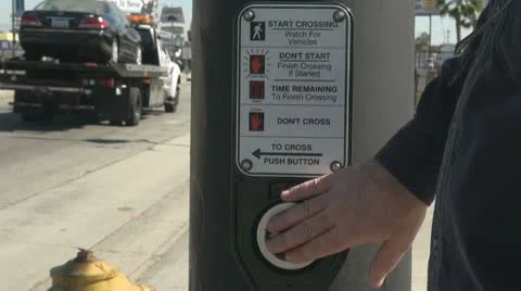 Los Angeles traffic lights button 스톡 동영상 10795110