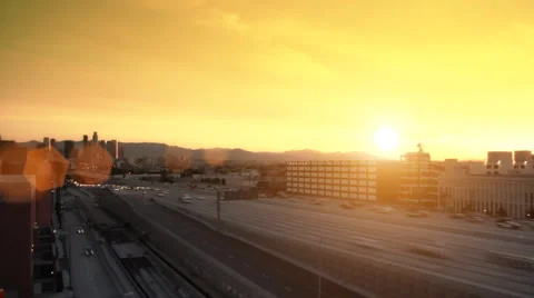 Los Angeles traffic timelapse-2651 Stock Footage