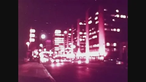 Los Angeles, USA 1979, Los Angeles night Stock Footage 147451353