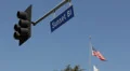 Los Angeles, Vacation, Sunset Strip Boulevard Sign, Palm Tree, Traffic Light HD Footage