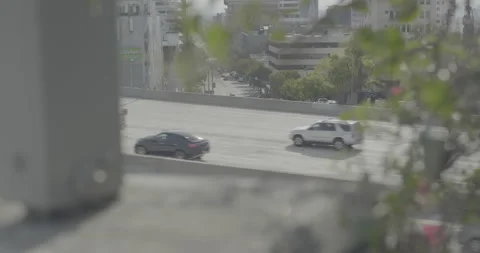 Los Angeles/Hollywood Urban 101 Freeway Footage 4K Video stock 123736766