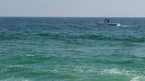 Los Angleles County Coast Guard Boat Video stock 69770562