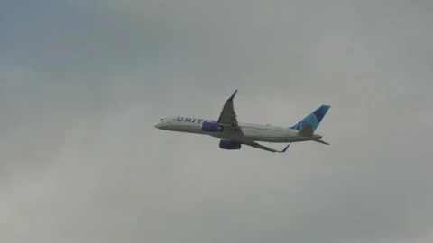 Los Angles, CA 2024/2/7 United Airlines Airbus A319 Take Off Stock Footage 289919194