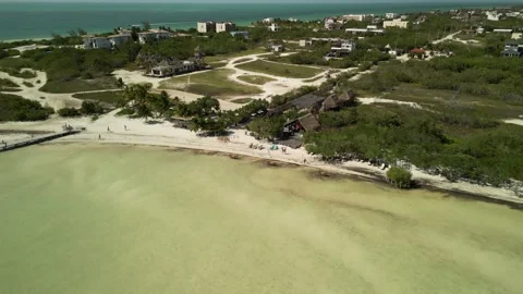 Los-cocos-beach-holbox-drone-footage-4k-palm-trees-coast-03 動画素材 315579935