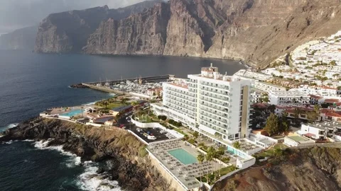 Los Gigantes cliffs with Ocean View, Tenerife, Canary islands, Spain Stock Footage 330656651