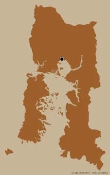 Los Lagos, region of Chile, on solid. Pattern Illustrazione stock