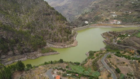 Los perez dam in gran canaria, canary islands Stock Footage 313225607