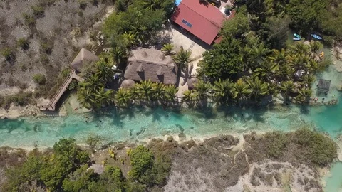 Los Rapidos 3, Mexico [Drone descent] Video stock 116462287