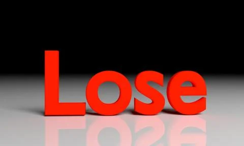 Lose 3d text Stock Illustration