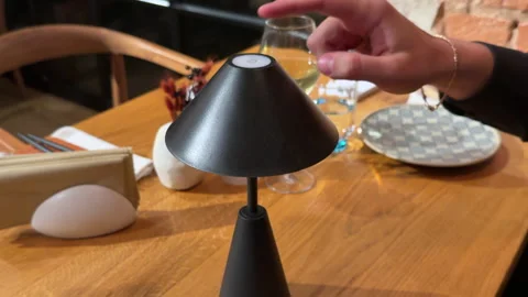 Lose-up of Hand Using LED Lamp Video stock 300273752