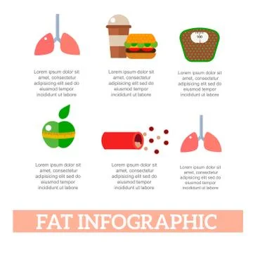 Lose weight by jogging infographic elements and health care concept flat vector Illustrazione stock