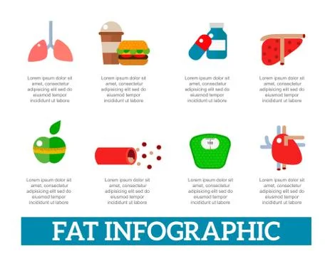 Lose weight by jogging infographic elements and health care concept flat vector Illustrazione stock