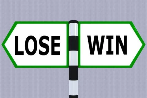 LOSE WIN concept 스톡 일러스트