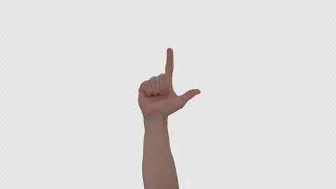 Loser Big L Hand Gesture Alpha Channel Video stock 339804789