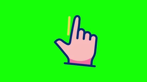 Loser hand gesture animation with finger pointing on green screen Stock Footage 314041283