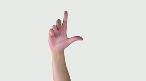 Loser Hand sign Video stock 11889344