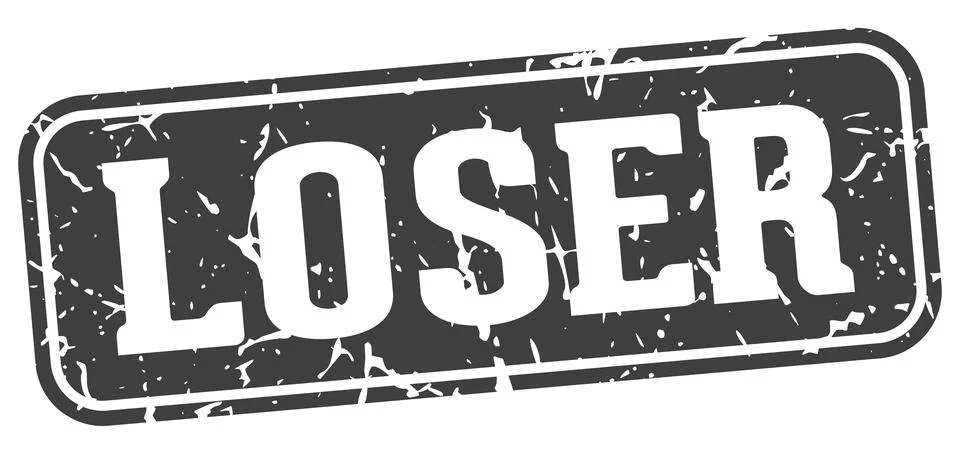 Loser rectangular sign. loser stamp Stock Illustration