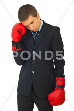 Loser sad business man Stock Photos