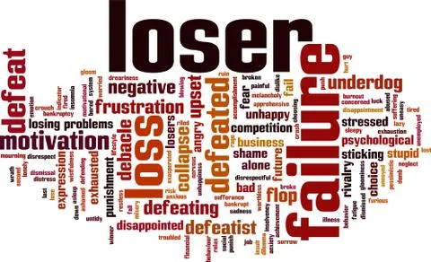 Loser word cloud Stock Illustration