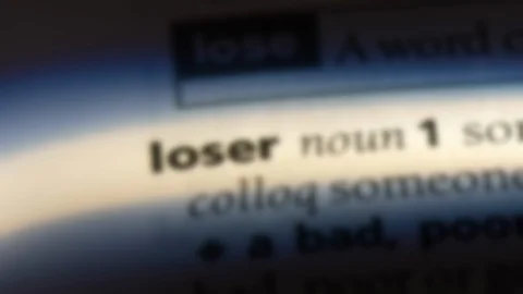 Loser word in a dictionary. Video stock 99562914